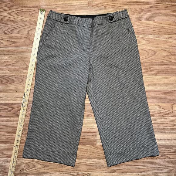 NWT The Limited Cassidy Fit Pants 8R Houndstooth Wide Leg Y2K Officecore Gaucho - Picture 4 of 10